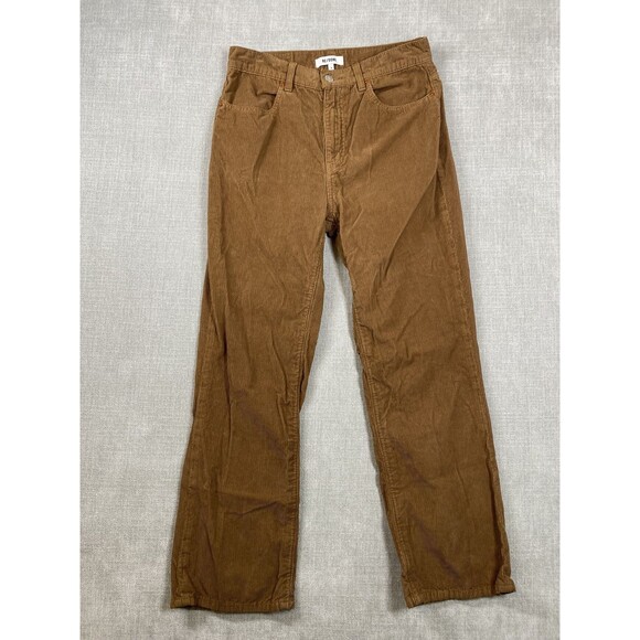 RE DONE Pants Womens 28 Brown Ginger Cord Straight Leg High Rise Corduroy Casual - Picture 1 of 13